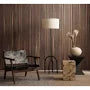 Load image into Gallery viewer, Wood frame, sling back cowhide chair in peppered black and white in a lving space