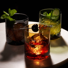 Load image into Gallery viewer, Admiral Crystal Rocks Glasses in Smoke Set of 2