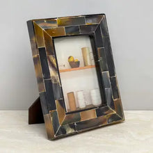 Load image into Gallery viewer, Decorative photo frame with geometric pattern on a white surface