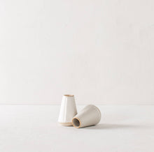 Load image into Gallery viewer, Stoneware Glazed Ivory Bud Vases