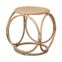 Load image into Gallery viewer, Round Rattan Side Table on a white background