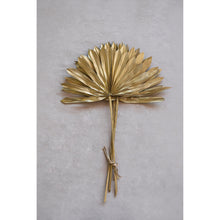 Load image into Gallery viewer, Dried Natural Sun Cut Palm Bunch with Gold Finish
