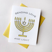 Load image into Gallery viewer, Holiday Hanukkah Card - Menorah Love and Light
