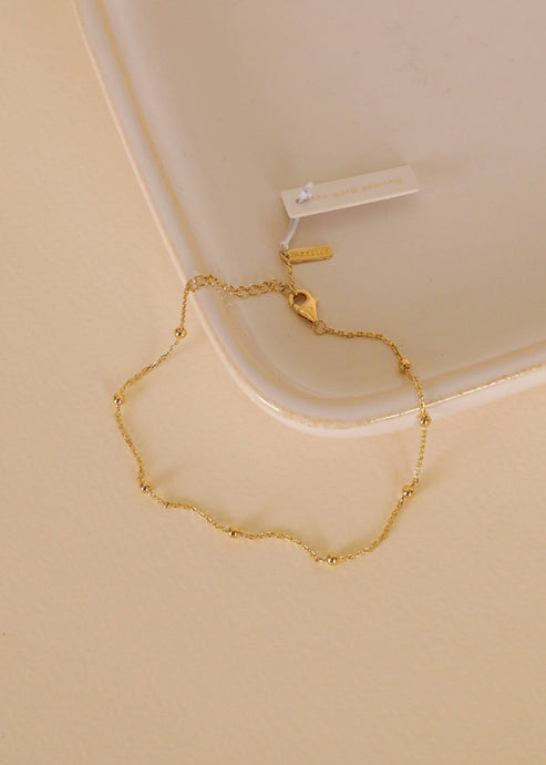 JaxKelly gold plated ball stacking bracelet - tarnish free