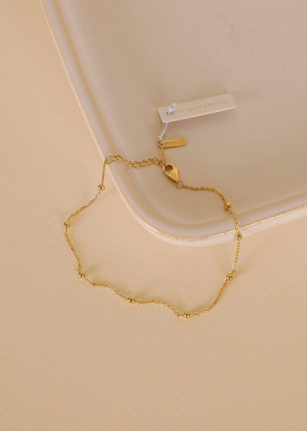 JaxKelly gold plated ball stacking bracelet - tarnish free