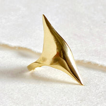 Load image into Gallery viewer, Gold spike ring on a textured white surface
