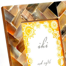 Load image into Gallery viewer, Decorative picture frame with a geometric chevron pattern
