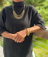 Load image into Gallery viewer, 18k gold plated double strand brass bracelet 
