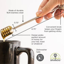 Load image into Gallery viewer, Stainless Steel Honey Dipper, 6.5"
