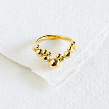 Load image into Gallery viewer, 18k gold plated sphere ring
