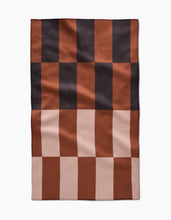 Load image into Gallery viewer, Checkered fabric with brown and black pattern on a white background
