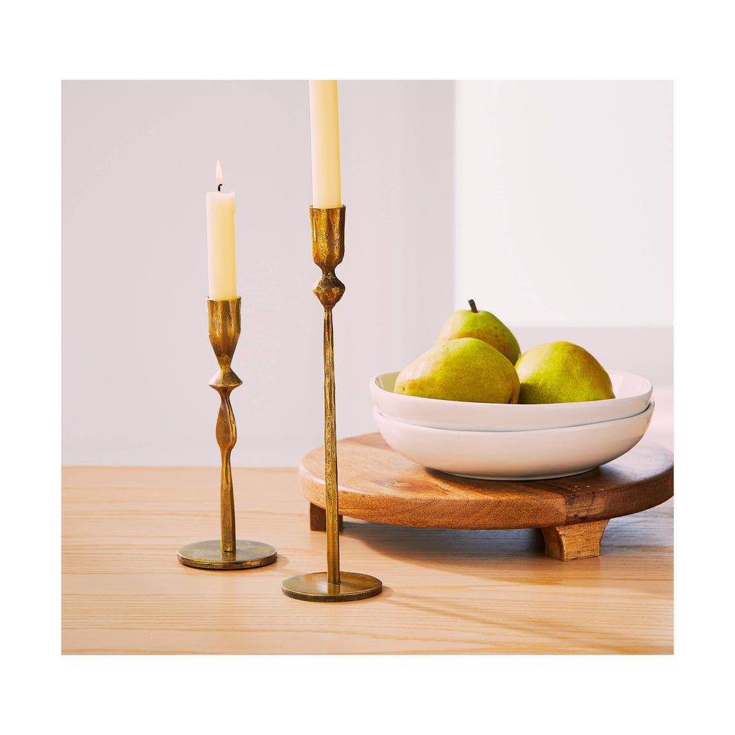 candlestick holder in antique gold