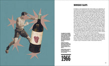 Load image into Gallery viewer, Illustration of a boxer striking a bottle labeled 'Mondavi' with text on a blue background
