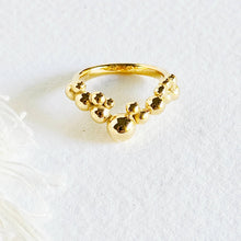 Load image into Gallery viewer, 18k gold plated sphere ring
