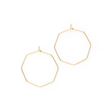 Load image into Gallery viewer, Hexagon Hoop Earrings - Multiple Sizes

