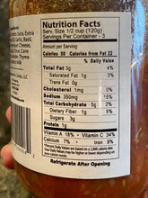 Load image into Gallery viewer, Back label of a jar with nutrition facts and handling information.
