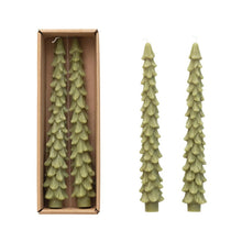 Load image into Gallery viewer, Christmas Tree Shaped Tapered Candles
