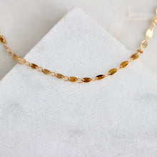 Load image into Gallery viewer, 18K plated gold over brass oval choker necklace
