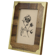 Load image into Gallery viewer, HomArt Teak &amp; Brass Frame 4 x 6
