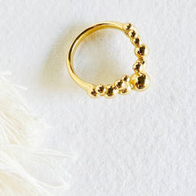 Load image into Gallery viewer, 18k gold plated sphere ring
