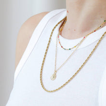 Load image into Gallery viewer, Enamel Link Gold Chain Necklace - Multi Colored
