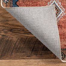 Load image into Gallery viewer, nuLoom Judy Traditional Persian Machine Washable Area Rug in rust and blue

