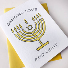 Load image into Gallery viewer, Holiday Hanukkah Card - Menorah Love and Light
