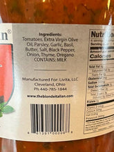 Load image into Gallery viewer, The Blonde Italian - Sauce Premio Simmer Sauce ingredient list
