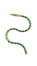 Load image into Gallery viewer, Rectangular Tennis Bracelet Green
