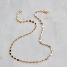 Load image into Gallery viewer, 18K plated gold over brass oval choker necklace
