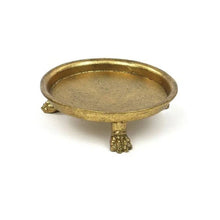 Load image into Gallery viewer, Gold decorative tray with claw feet on a white background
