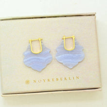 Load image into Gallery viewer, Catalina Earring Gold Plated - Blue Lace Agate
