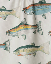 Load image into Gallery viewer, Pattern of fish on a fabric background
