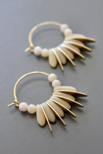 Load image into Gallery viewer, Mini Matte Cream Hoops
