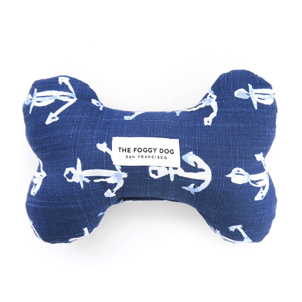 The Foggy Dog - Down By The Sea Dog Bone Squeaky Toy