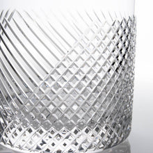 Load image into Gallery viewer, Close-up of a crystal glass with geometric pattern on a white background
