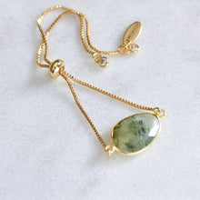 Load image into Gallery viewer, Mesa Blue Moss Prehnite Adjustable Bracelet
