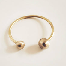 Load image into Gallery viewer, Wood brass bangle cuff bracelet
