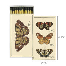 Load image into Gallery viewer, Matchbox with butterfly illustrations on a white background
