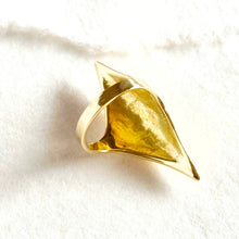 Load image into Gallery viewer, Gold spike ring on a white fabric background
