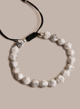 Load image into Gallery viewer, Necklace with white beaded bracelet on a beige background
