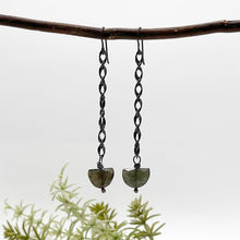 Load image into Gallery viewer, Half-Moon Labradorite  Drop Earrings
