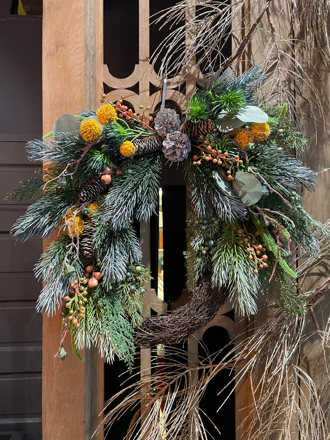 Faux Mixed Evergreen Wreath