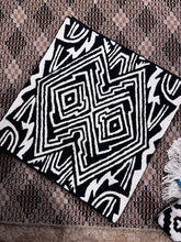 Load image into Gallery viewer, Handmade Pillow Cover from Kashmir, India, Black and White Tribal
