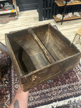 Load image into Gallery viewer, vintage wooden storage bin
