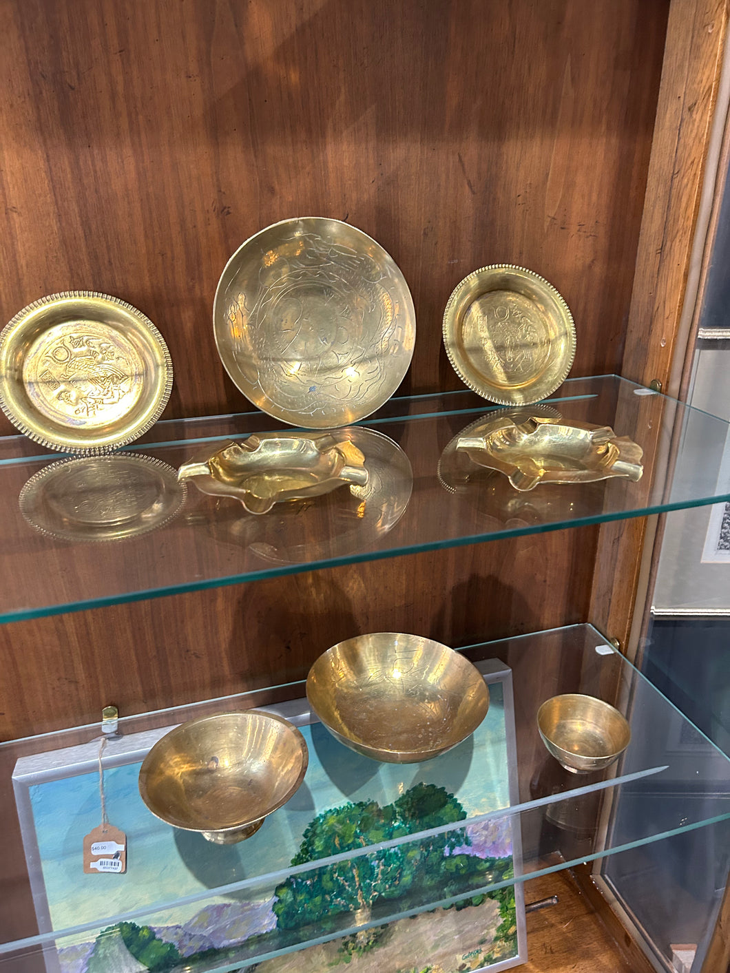 Hand-Etched Brass Trinket Trays