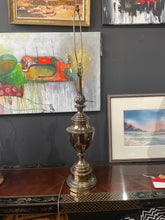 Load image into Gallery viewer, Brass Lamp With Pineapple Accent
