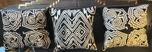 Load image into Gallery viewer, Handmade Pillow Cover from Kashmir, India, Black and White Tribal
