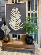 Load image into Gallery viewer, Black stoneware Chenna vase styled with a Norfolk pine tree
