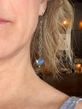 Load image into Gallery viewer, Half-Moon Labradorite Earrings
